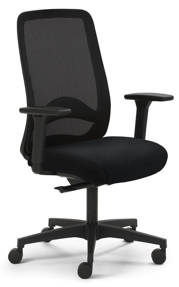 Bureaustoel VADINO | zwart | imitatieledersit met netweefsel rug | zonder hoofdsteun