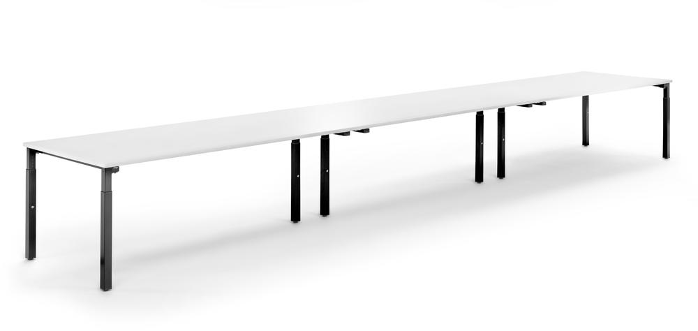 Conferentietafel-Systeem MODUL | wit | 6000 | 1000 | zwart RAL 9005