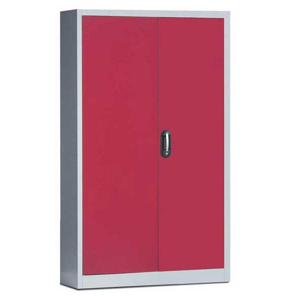 Kantoorkast met draaideuren, staal ERGO LOCK 4 | robijnrood RAL 3003 | 1200 | 400