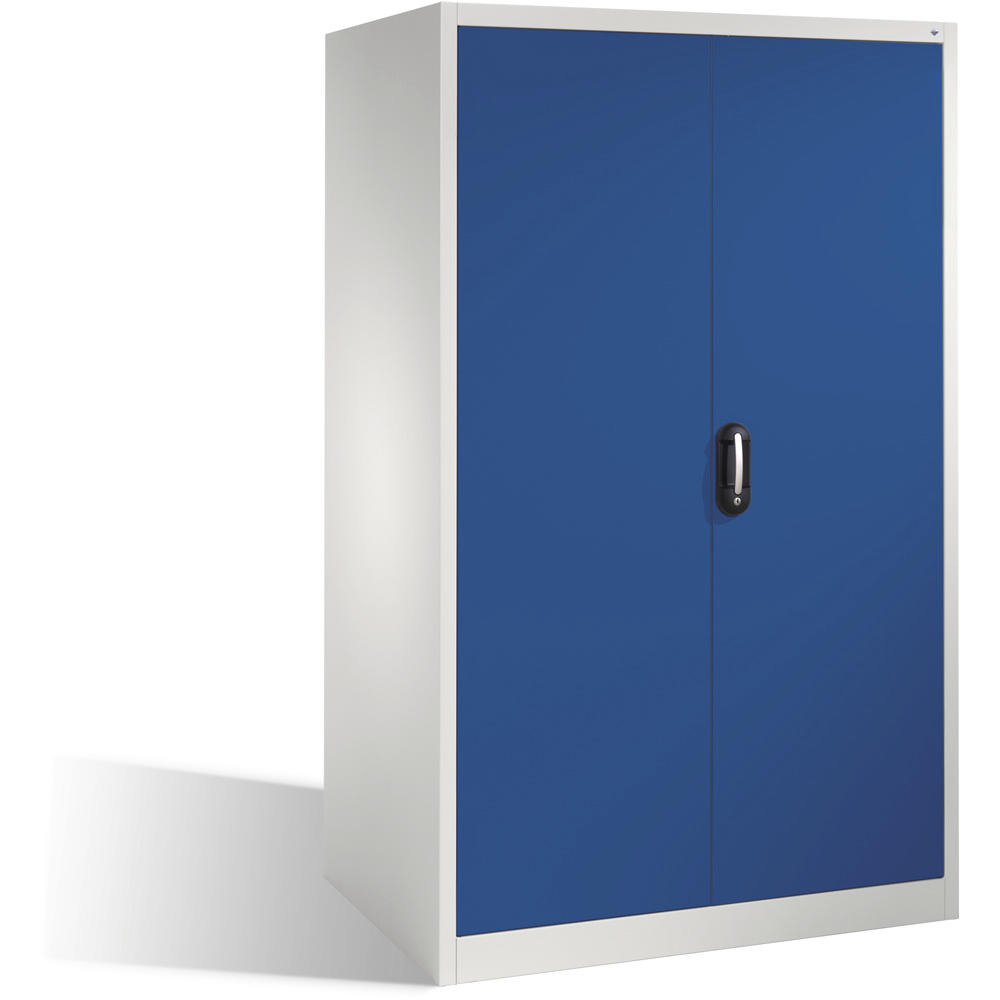 Kantoorkast met draaideuren, staal ERGO LOCK 4 | gentiaanblauw RAL 5010 | 1200 | 800