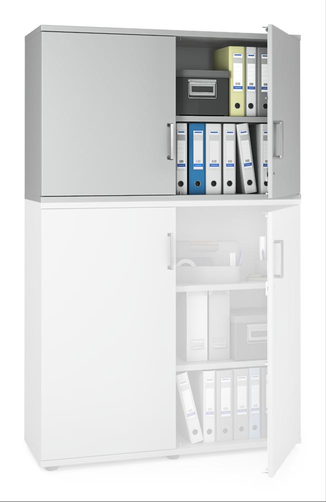 Draaideur-opzetkasten MULTI MODUL-PRO | lichtgrijs | 1200 | 750 mm (2 OH)