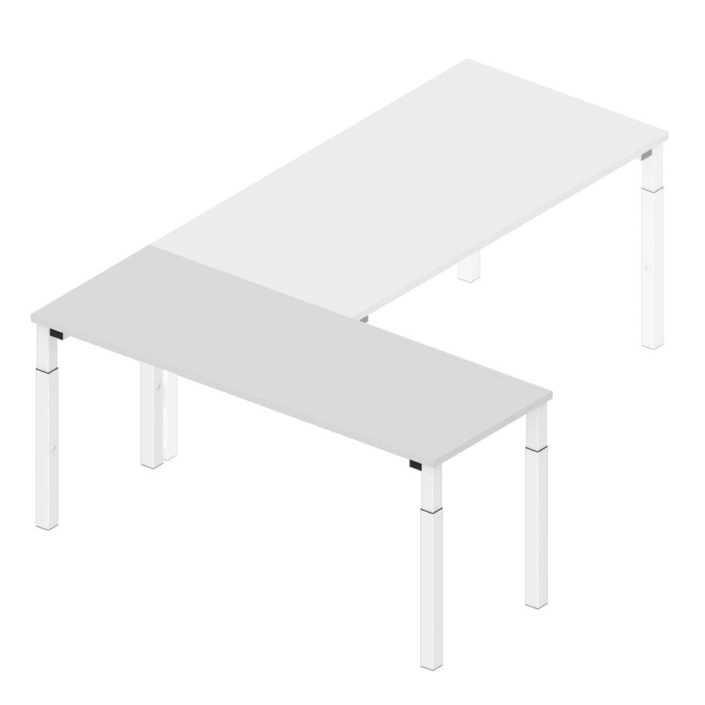 Aanbouwbladen 1600 voor 4-poot PROFI MODUL | lichtgrijs | wit RAL 9016