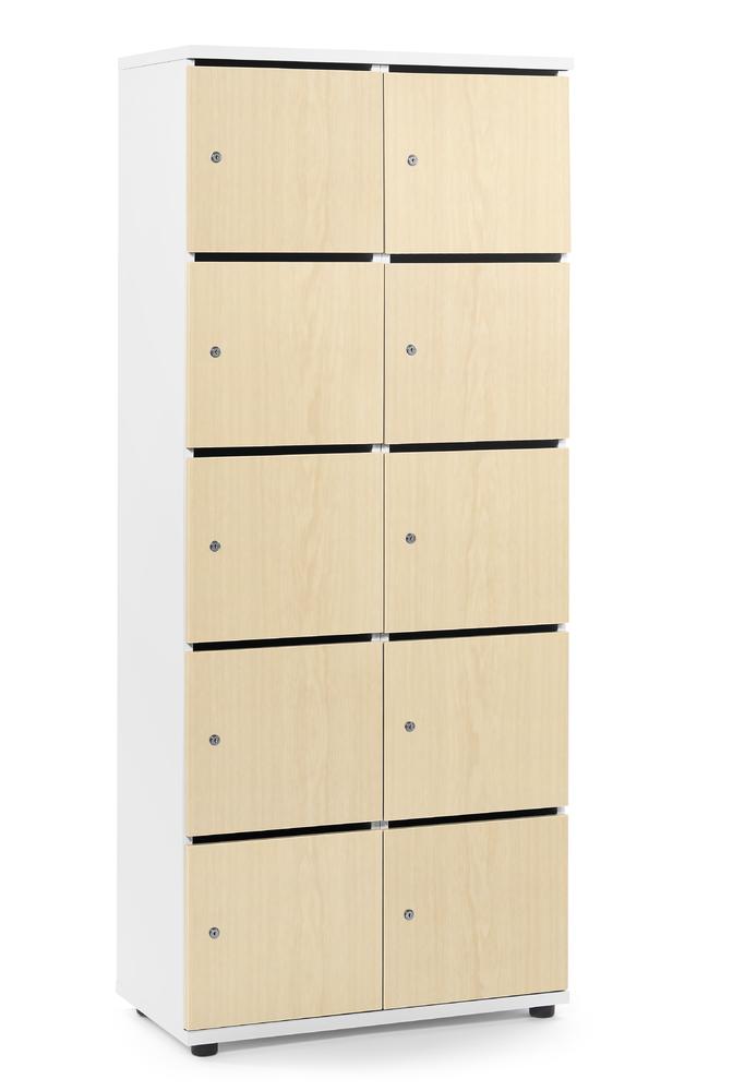 Lockers OFFICE-LINE | esdoorndecor | met postsleuf | wit | cilinderslot met wisselcilinder