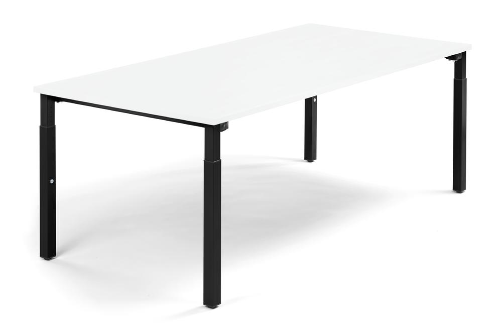 Conferentietafel-Systeem MODUL | wit | 2000 | 1000 | zwart RAL 9005