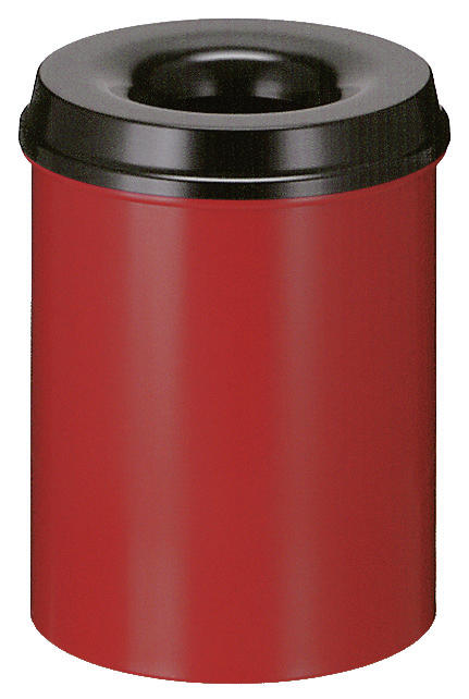 Papiermand met vlamdover, 15 liter | rood | 15,00