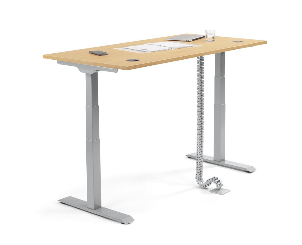 Verstelbare bureau FLEX MODUL | beukdecor | 1200 | aluzilver