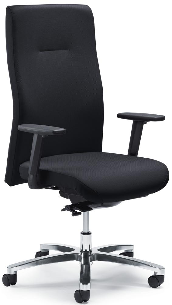 XXL-Bureaustoel BIG STAR 20 incl. armleggers | zwart | rugleuninghoogte 700 mm