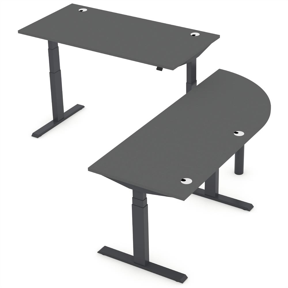 Verbindingsblad 1/4 cirkel SST | antraciet | zwart | 90° hoek 1/4 circel