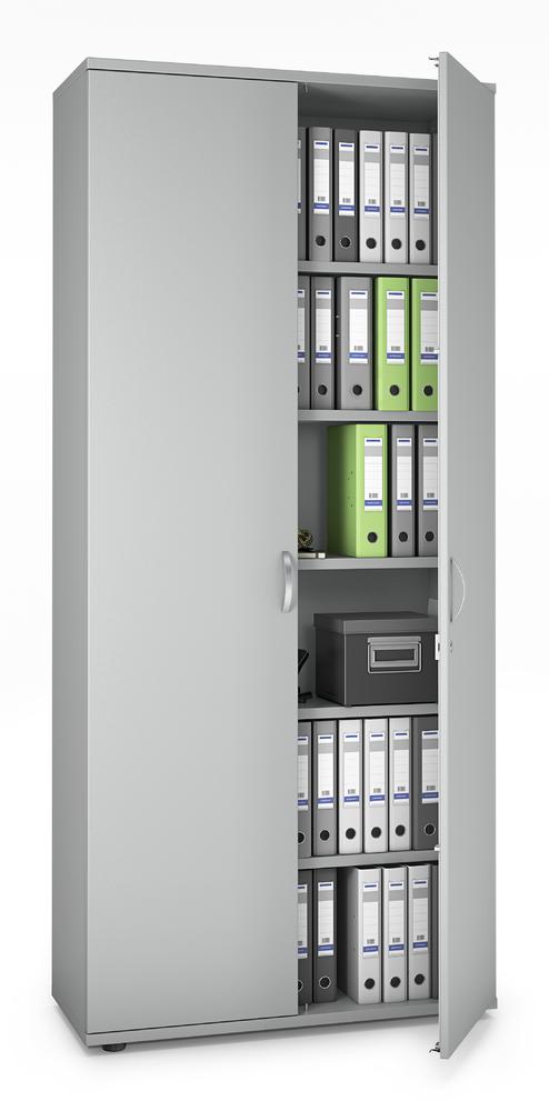 Draaideurkast PROFI MODUL | lichtgrijs | 1000 | Deurstop midden