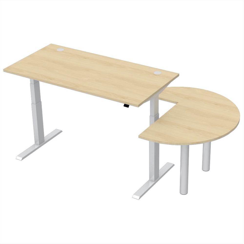 Aanbouwbladen 3/4-cirkel | beukdecor | aluzilver | aanbouwblad 3/4 circle