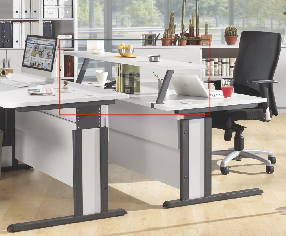 Tweede niveau voor bureau MULTI MODUL | lichtgrijs | 1600