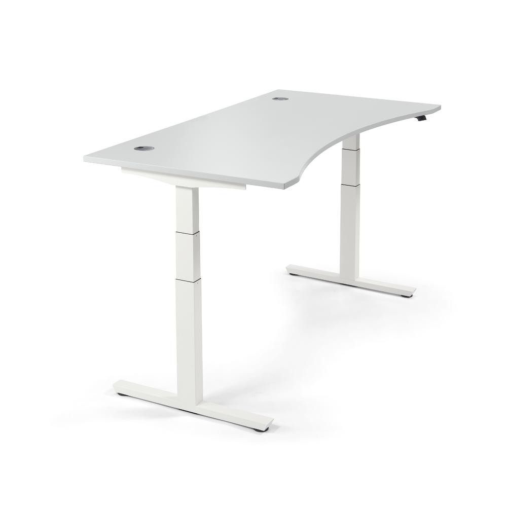 Zit-/stabureautafel cockpit PROFI MODUL | lichtgrijs | 2000 | wit