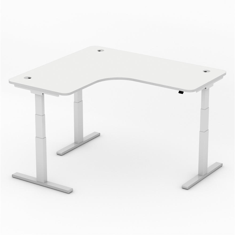 Hoogteverstelbare hoekbureau iMODUL | wit | 1800 | hoekbureau linkszijdig