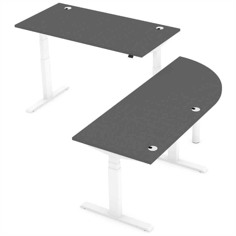 Verbindingsblad 1/4 cirkel SST | antraciet | wit | 90° hoek 1/4 circel
