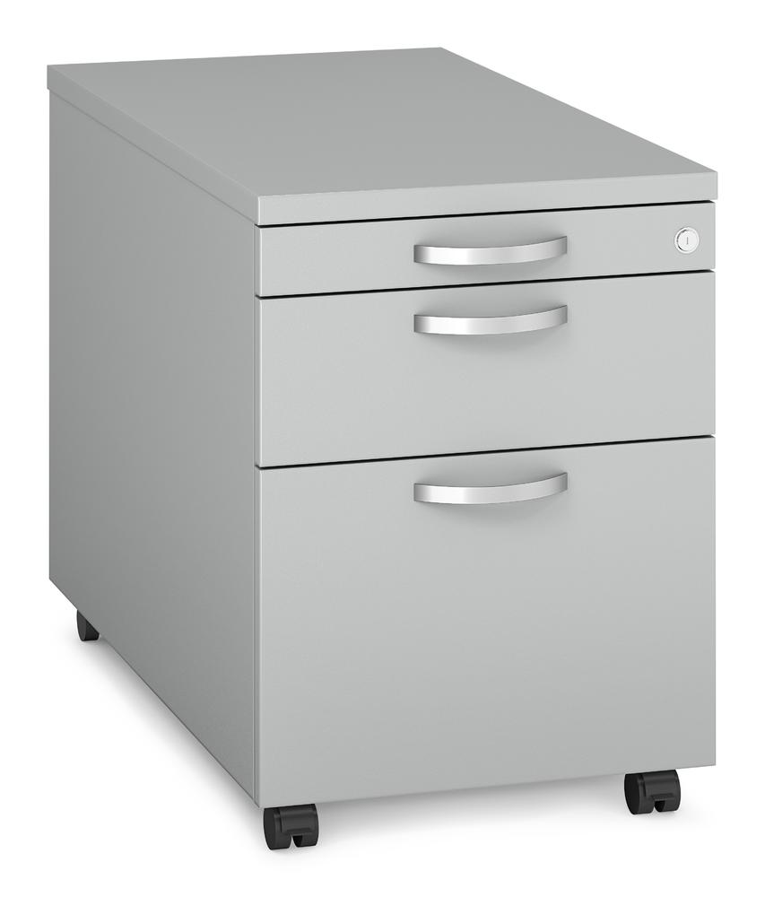 Rolblok PROFI MODUL | lichtgrijs | 800 | 1 + 1 lade + 1 hangmappenlade