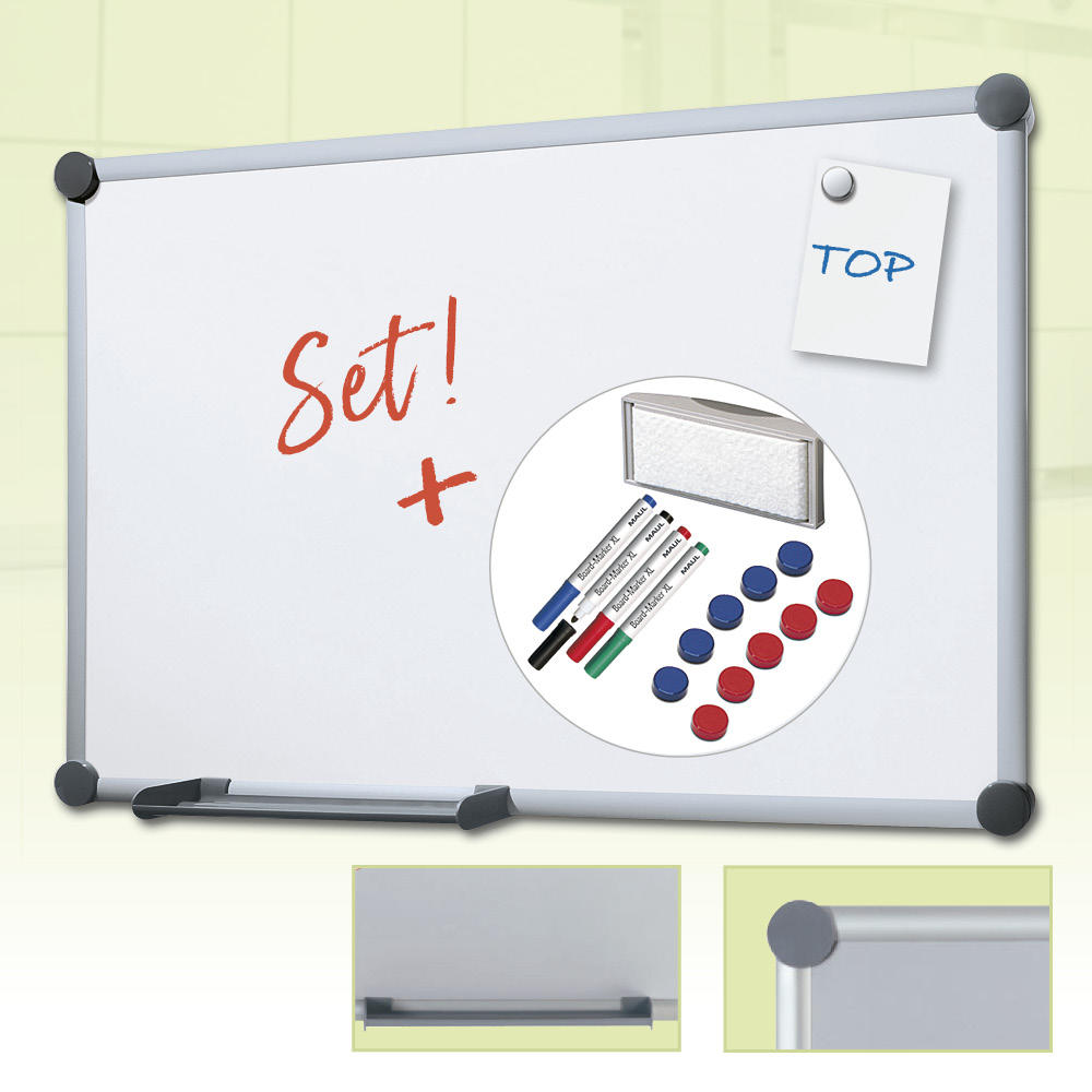 Whiteboard EXZENTER standaard 1200 x 900 mm + toebehoren