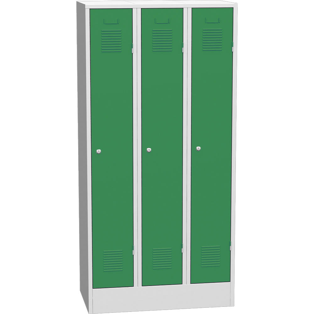 Metalen garderobekast Delta PROTECT | verkeersgroen RAL 6024 | 300 | cilinderslot