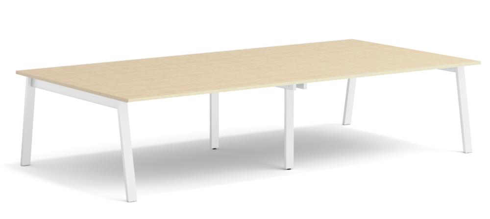 Conferentietafel met A-poot | esdoorndecor | 1800 | 1610 | Aanbouwtafel | wit