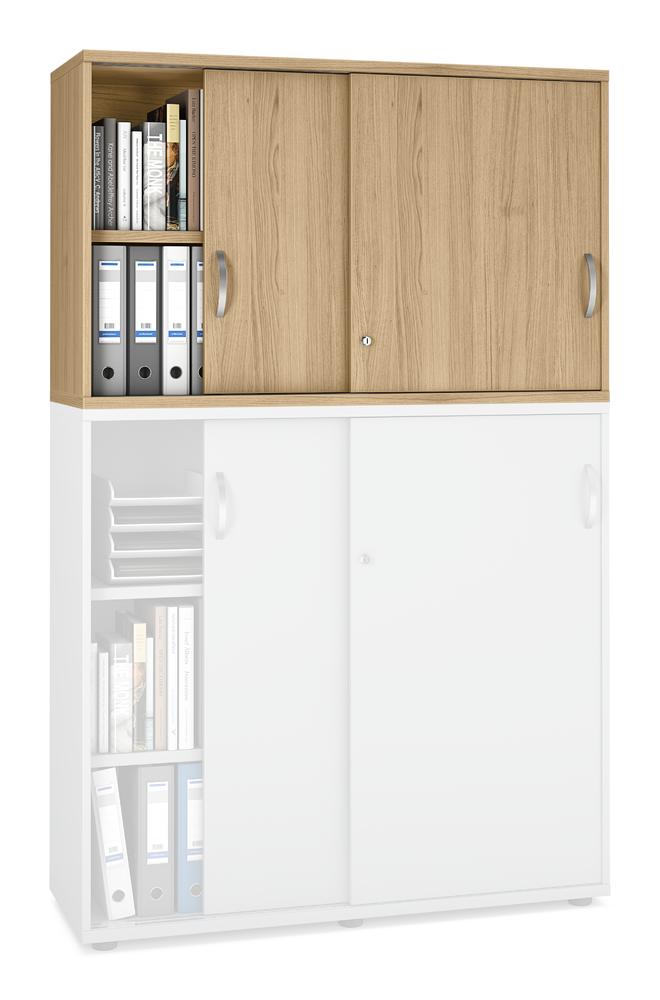Opzetschuifdeurkast PROFI MODUL | licht eik | 1200 | 750 mm (2 OH)