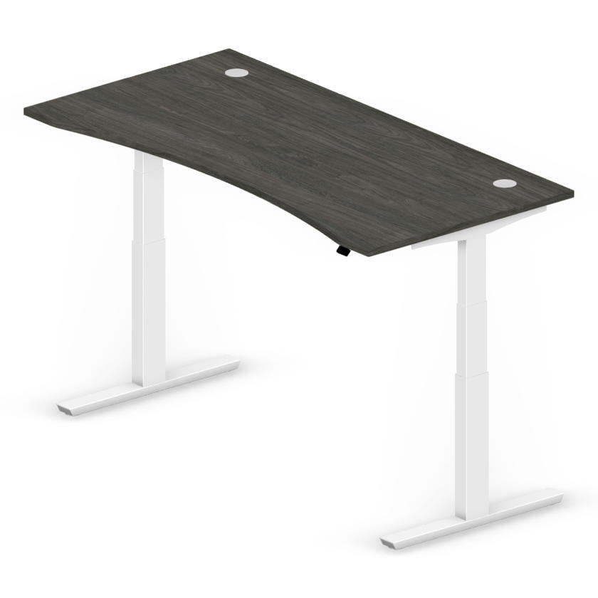 Zit-/stabureautafel cockpit PROFI MODUL | eik donker | 2000 | wit