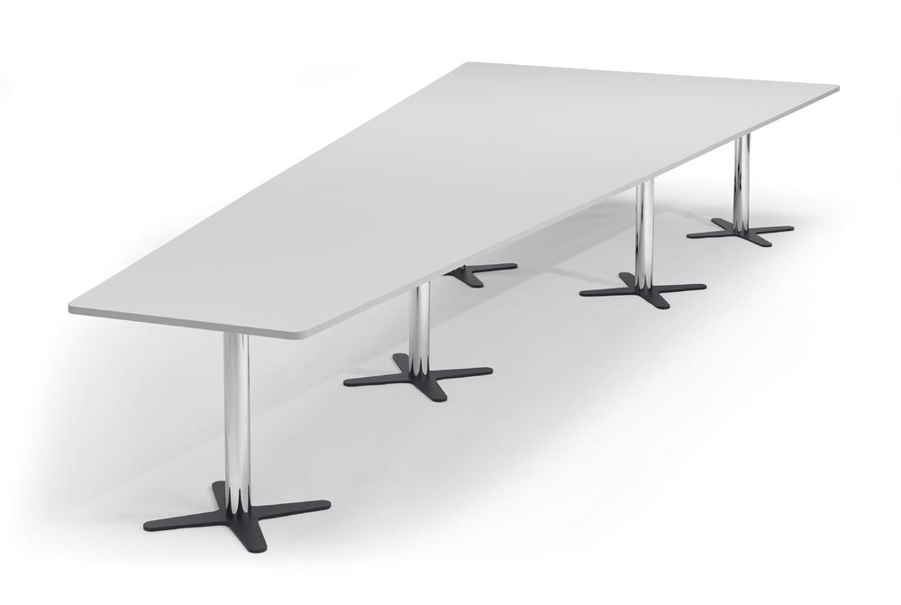 Conferentietafel DUBLIN | lichtgrijs | 5000 | verchroomd