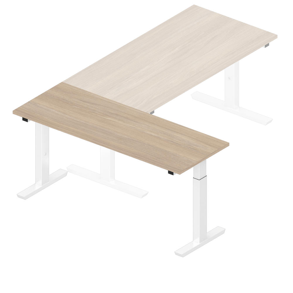 Aanbouwbladen 1600 PROFI MODUL | licht eik | wit RAL 9016