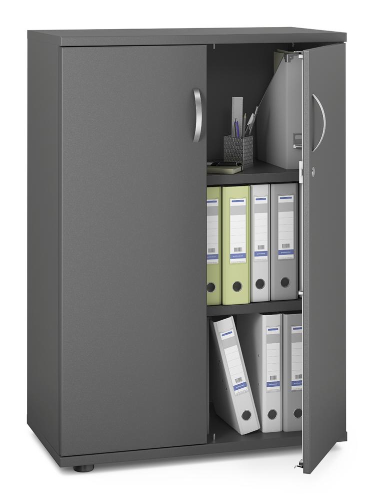 Draaideurkast PROFI MODUL | antraciet | 800 | Deurstop midden | 1140 mm (3 OH)