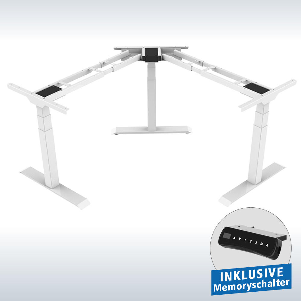 Onderstel FLEX MODUL hoekbureau aluzilver