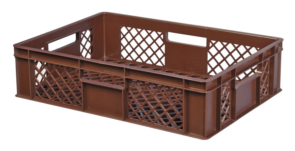 Stapelbare bak | bruin | 150 | 400 | 600 | geperforeerde wanden