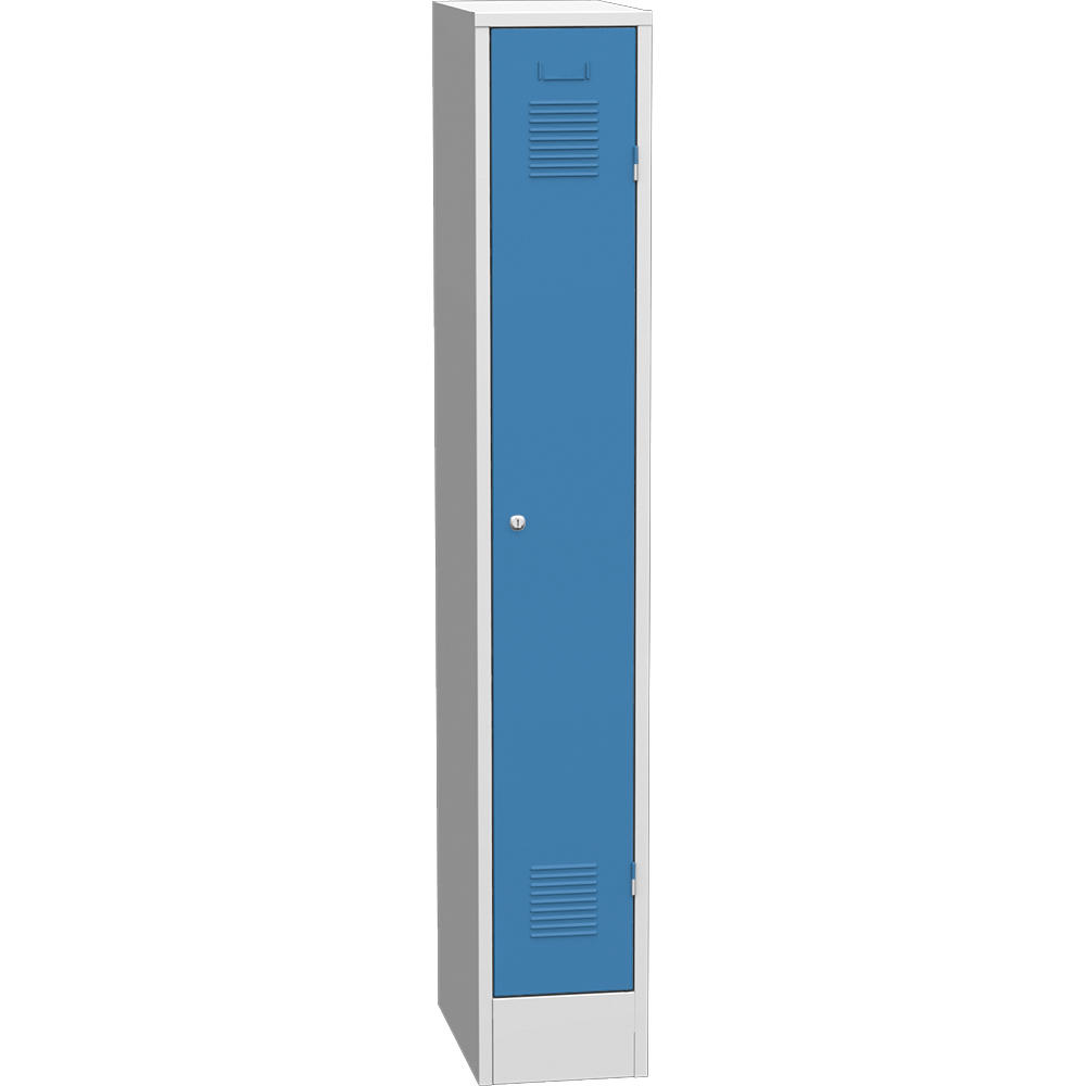 Metalen garderobekast Delta PROTECT | lichtblauw RAL 5012 | 300 | haak- en oogslot
