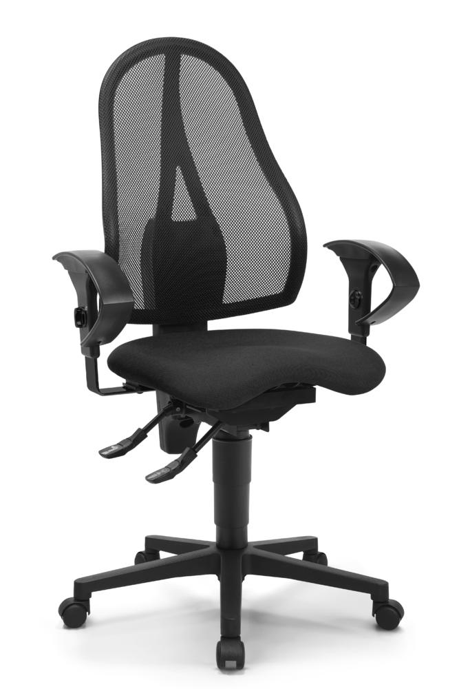 Bürostuhl SITNESS 40 NET mit Armlehnen | zwart/antraciet | zwart