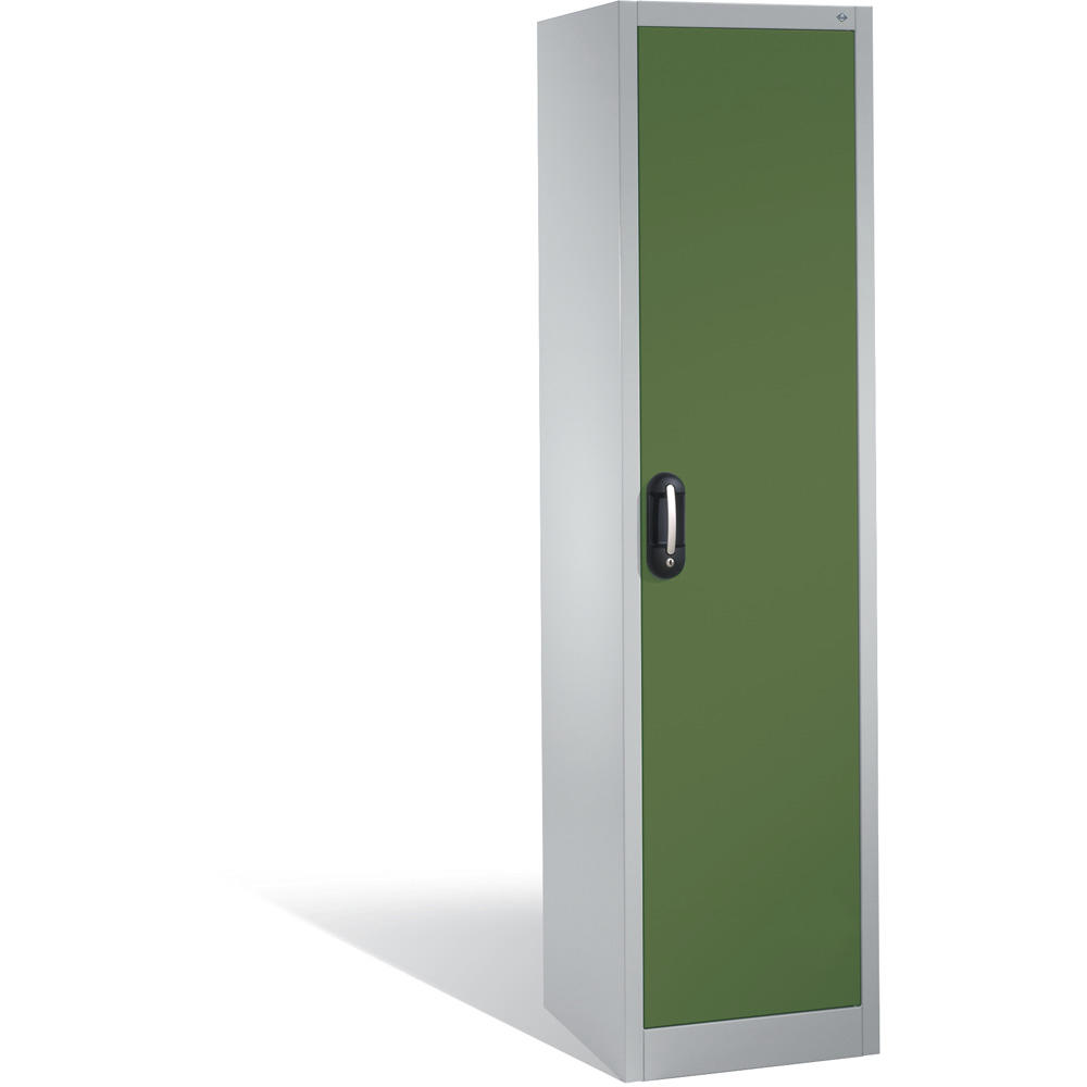 Kantoorkast met draaideuren, staal ERGO LOCK 4 | resedagroen RAL 6011 | 500 | 400