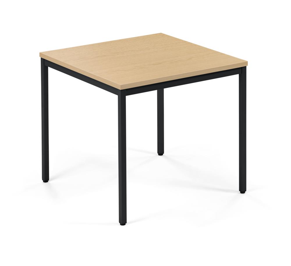 Vergader- en conferentietafels PROFI MODUL | beukdecor | 800 | 800 | zwart RAL 9005 | vierkant
