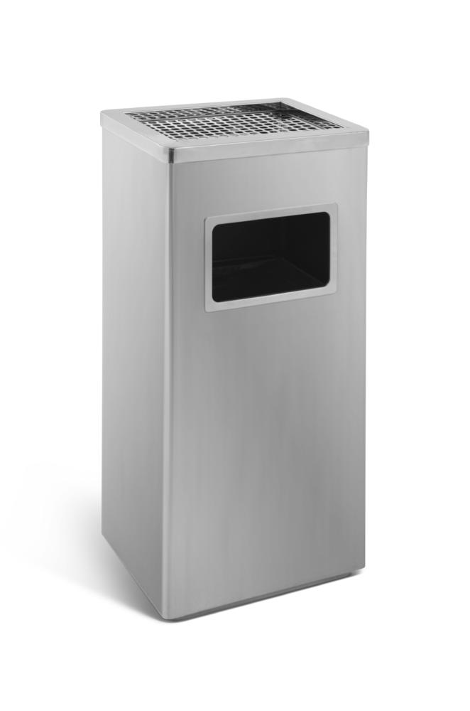 As-afvalbak Smokers Stand | edelstaal, mat | hoekig