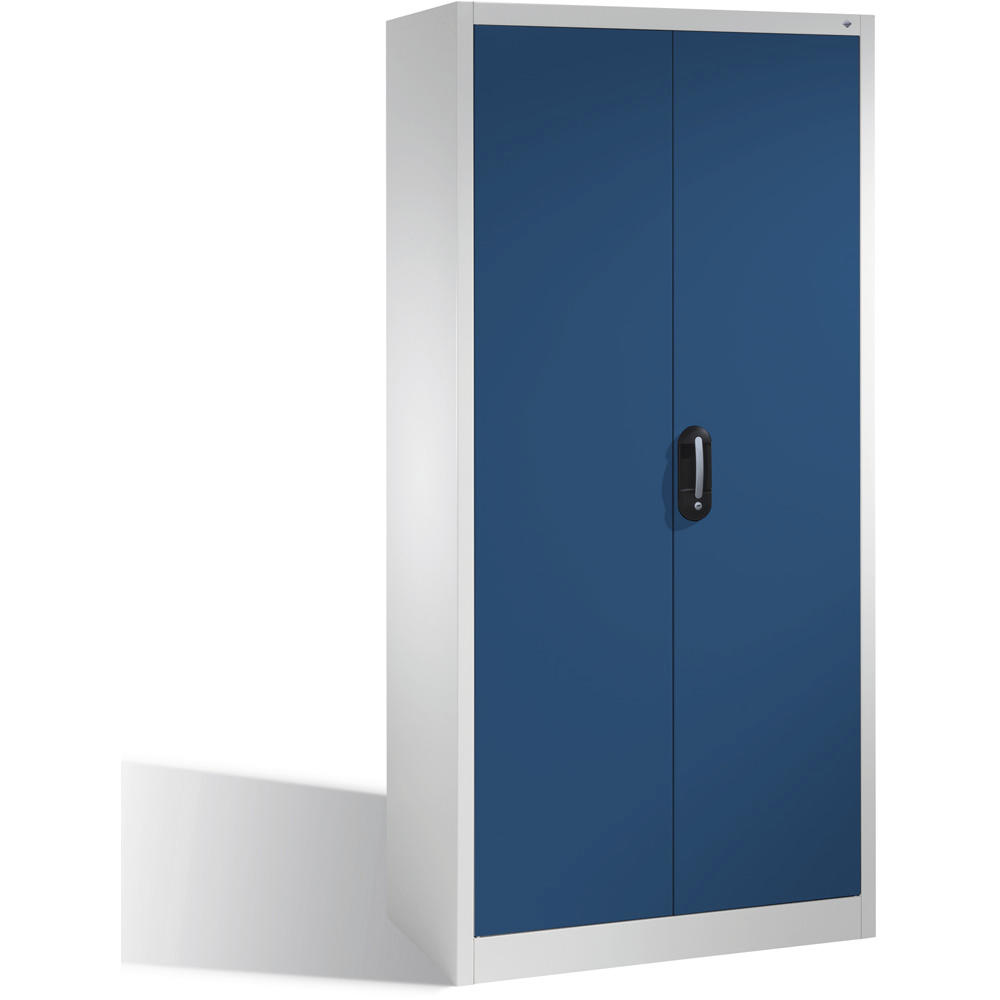Kantoorkast met draaideuren, staal ERGO LOCK 4 | gentiaanblauw RAL 5010 | 930 | 400