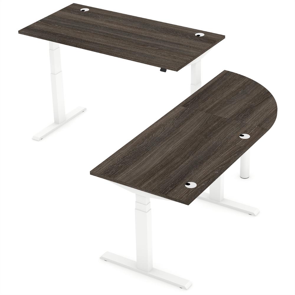 Verbindingsblad 1/4 cirkel SST | eik donker | wit | 90° hoek 1/4 circel