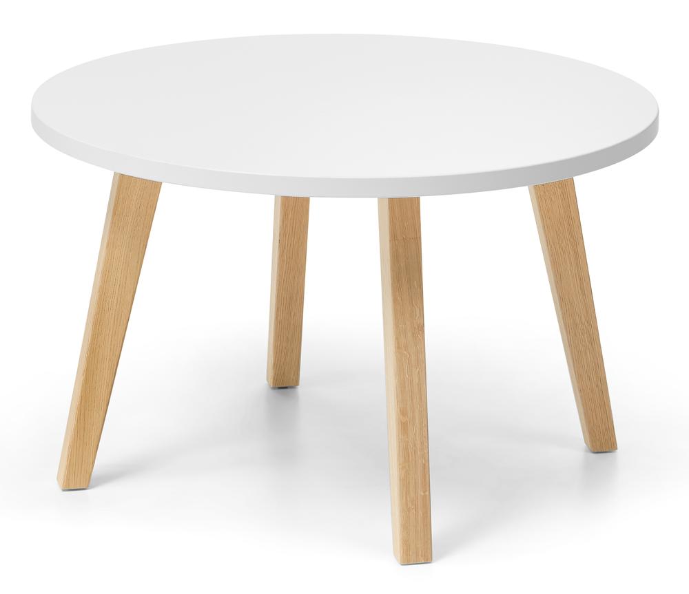 Bijzettafel OAK | wit | rond