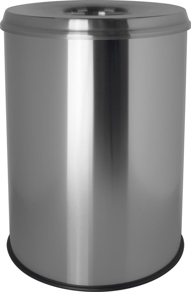 Brandwerende papiermand met vlamdover, 30 liter | edelstaal | 30,00