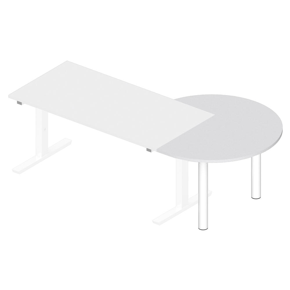 Aanbouwbladen 3/4-cirkel PROFI MODUL | lichtgrijs | wit RAL 9016
