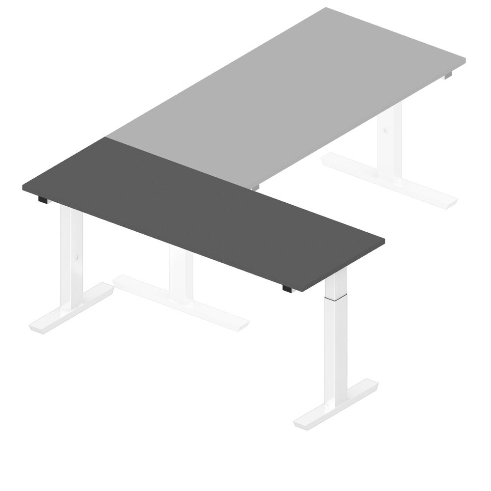 Aanbouwbladen 1600 PROFI MODUL | antraciet | wit RAL 9016
