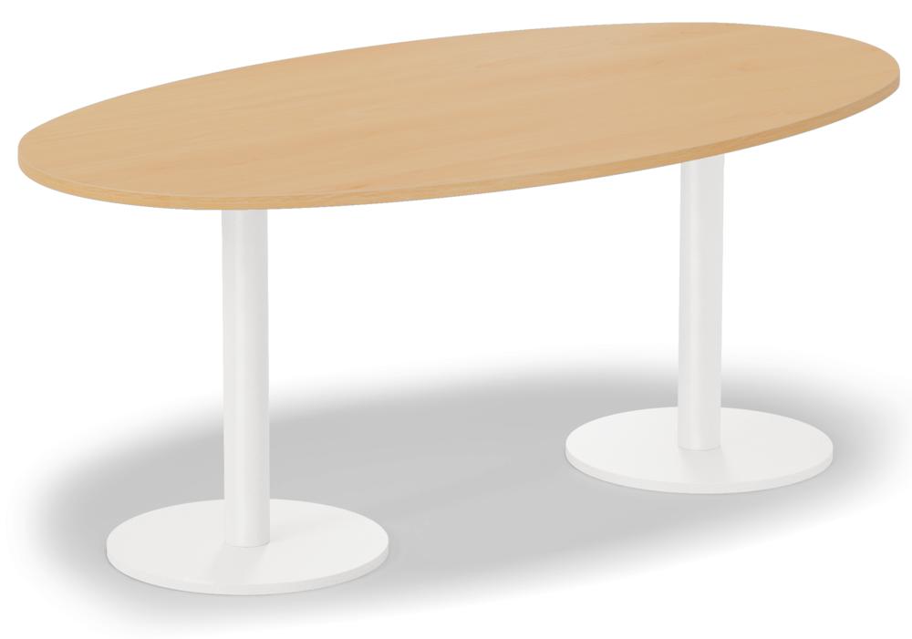Vergadertafel MODUL | beukdecor | 2200 | wit RAL 9016