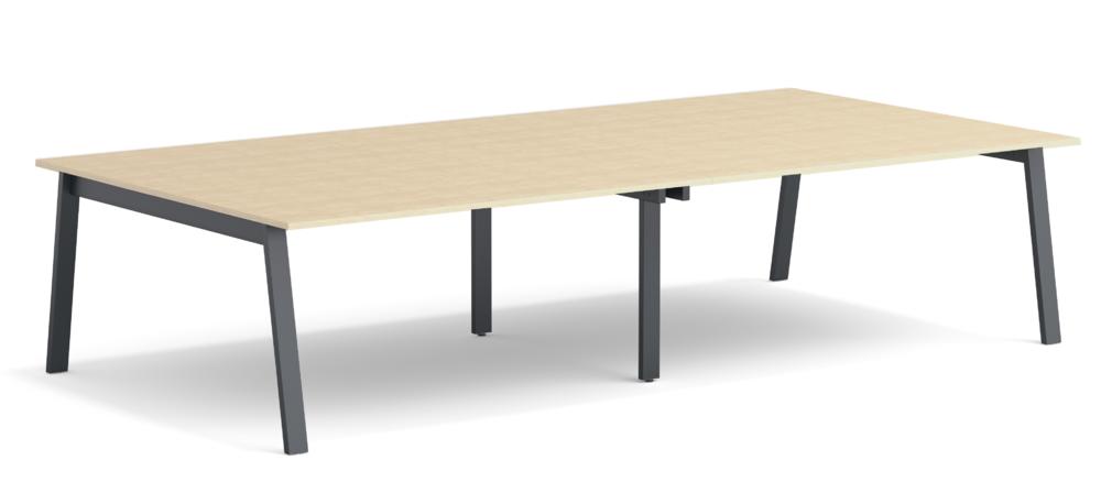 Conferentietafel met A-poot | esdoorndecor | 1800 | 1610 | Aanbouwtafel | antraciet