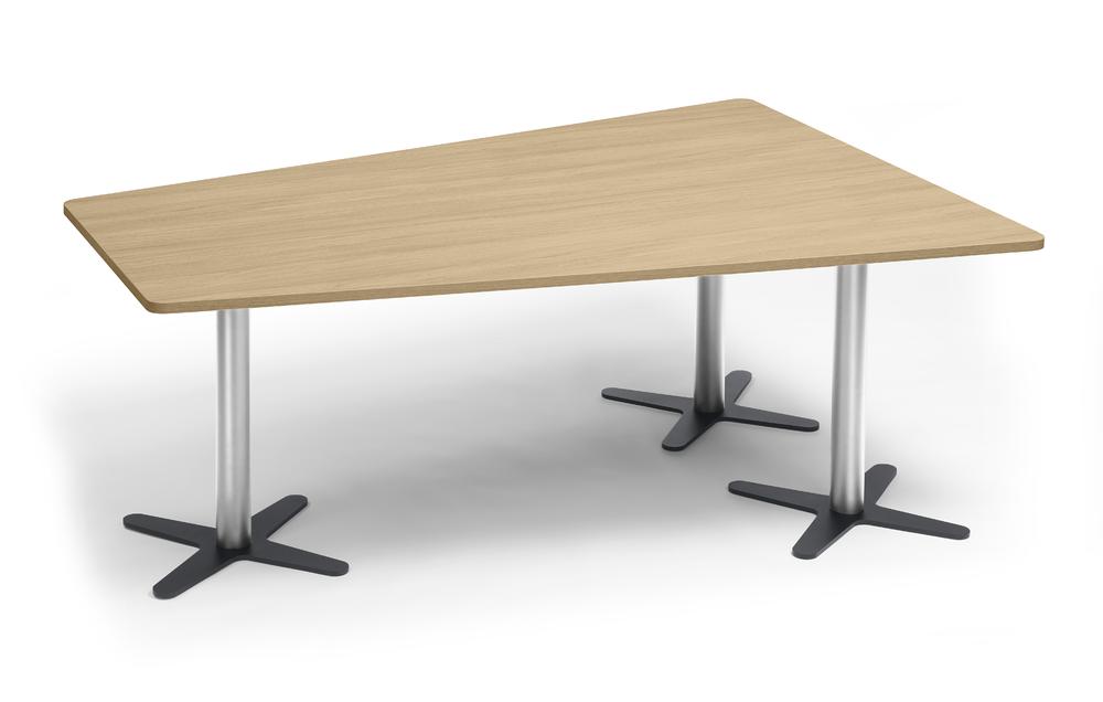Conferentietafel DUBLIN | licht eik | 2000 | verchroomd