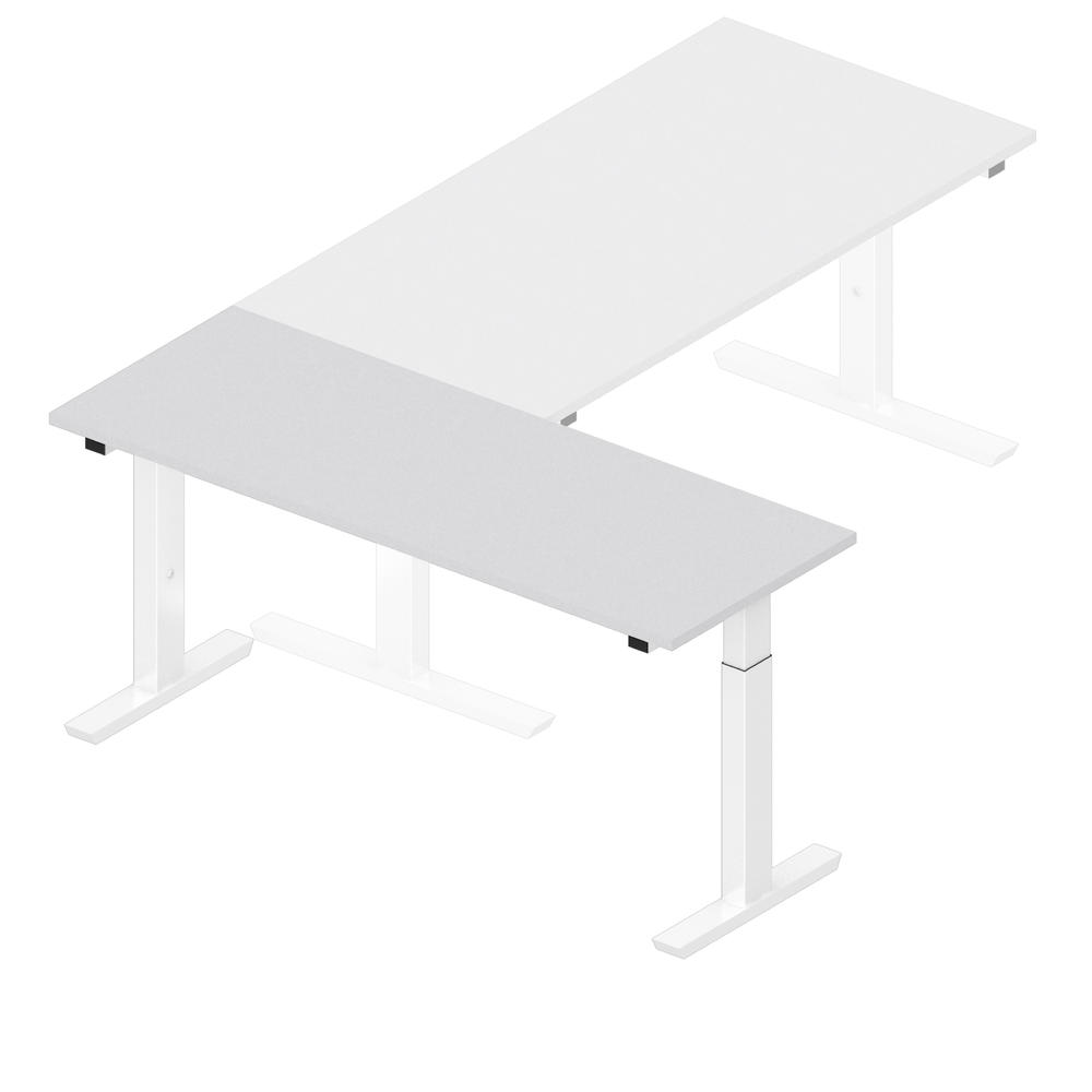 Aanbouwbladen 1600 PROFI MODUL | lichtgrijs | wit RAL 9016
