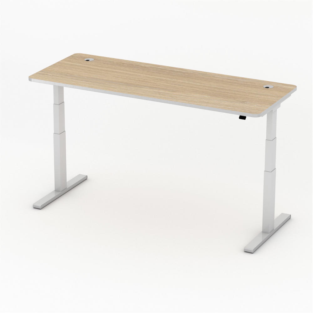 Hoogteverstelbare bureau iMODUL | licht eik | 2000 | rechthoek