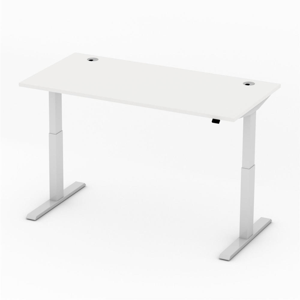 Zit-/stabureau Basic EVO | wit | 1600 | aluzilver | 715-1205