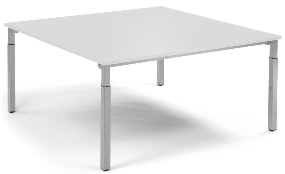 Conferentietafel-Systeem MODUL | lichtgrijs | 1600 | 1600 | aluzilver RAL 9006