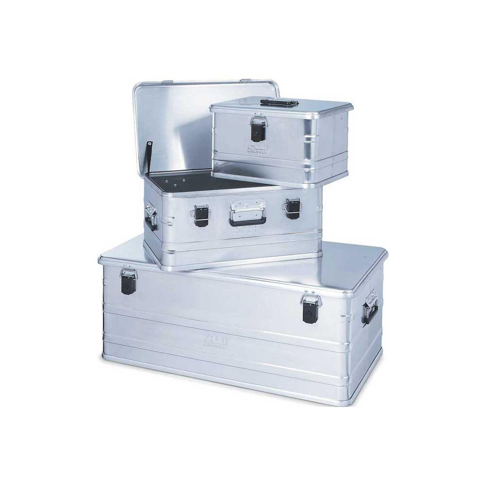 Professionele aluminium transportkist, 92 liter | zonder stapelhoeken | 92,00