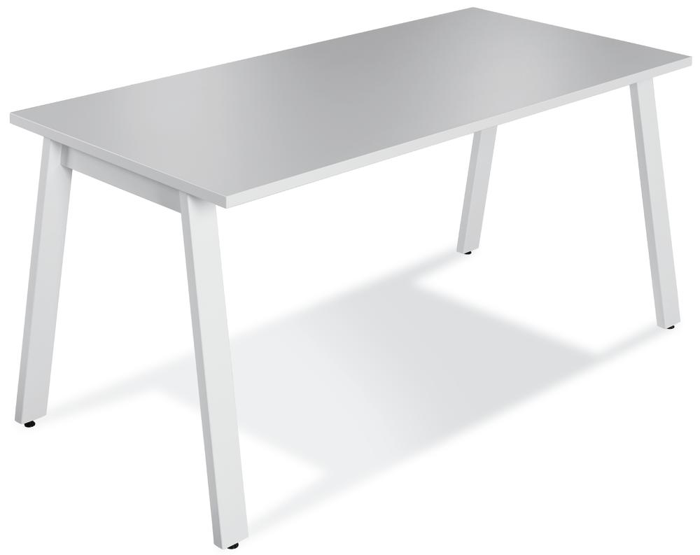 Conferentietafel DELTA RIO | lichtgrijs | 1600 | wit RAL 9016