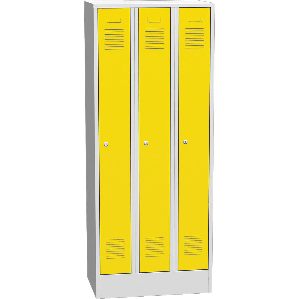 Metalen garderobekast Delta PROTECT | verkeersgeel RAL 1023 | 200 | haak- en oogslot